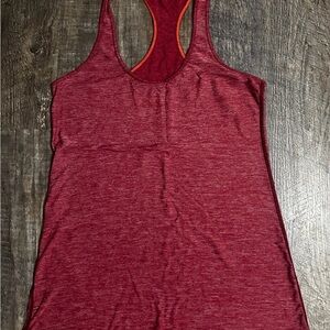 lululemon athletica Marled Burgundy Racerback Tank